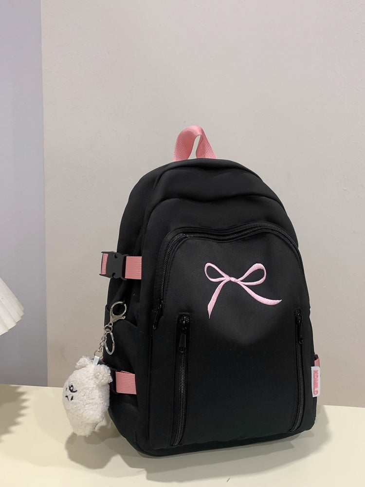 Large Capacity Girl Bow Backpack With College Style