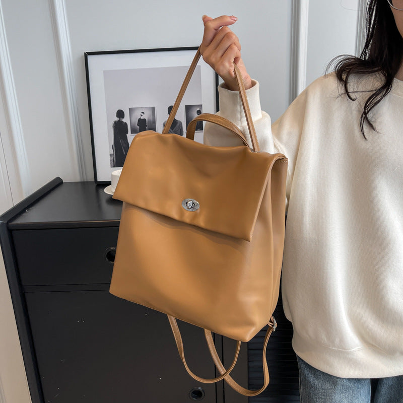 Retro Large Capacity Women's Backpack New All-match Commute Backpack