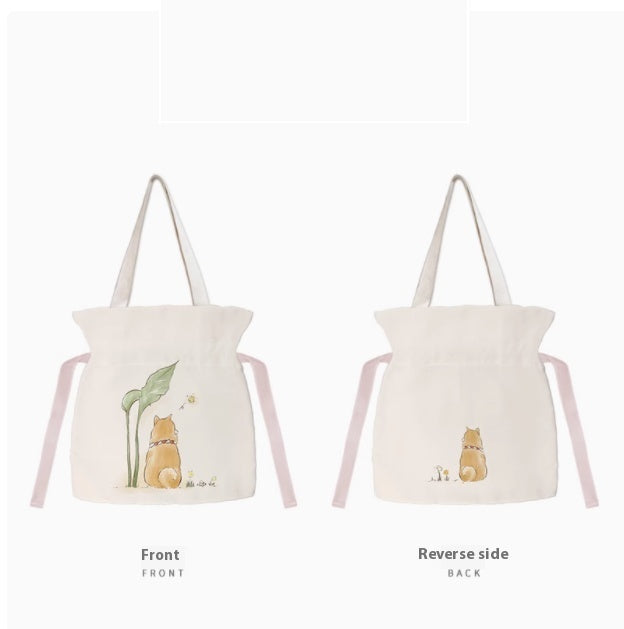 Creative All-match Shiba Inu Series Canvas Bag