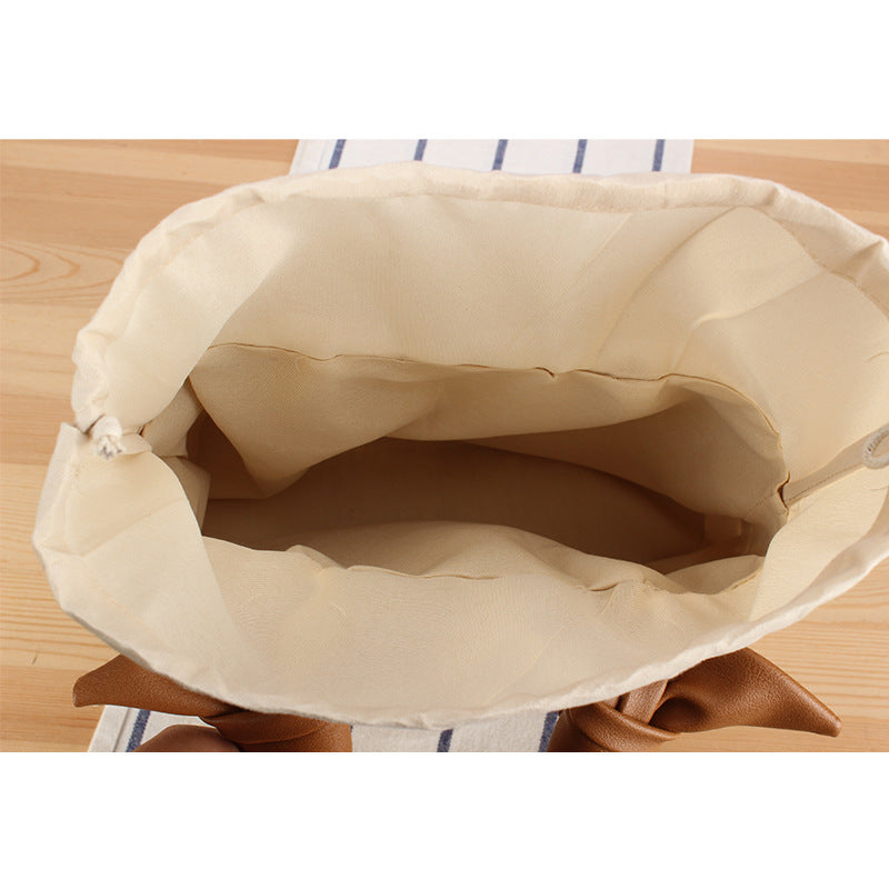 Seaside Vacation Versatile Portable PU Straw Material Bag