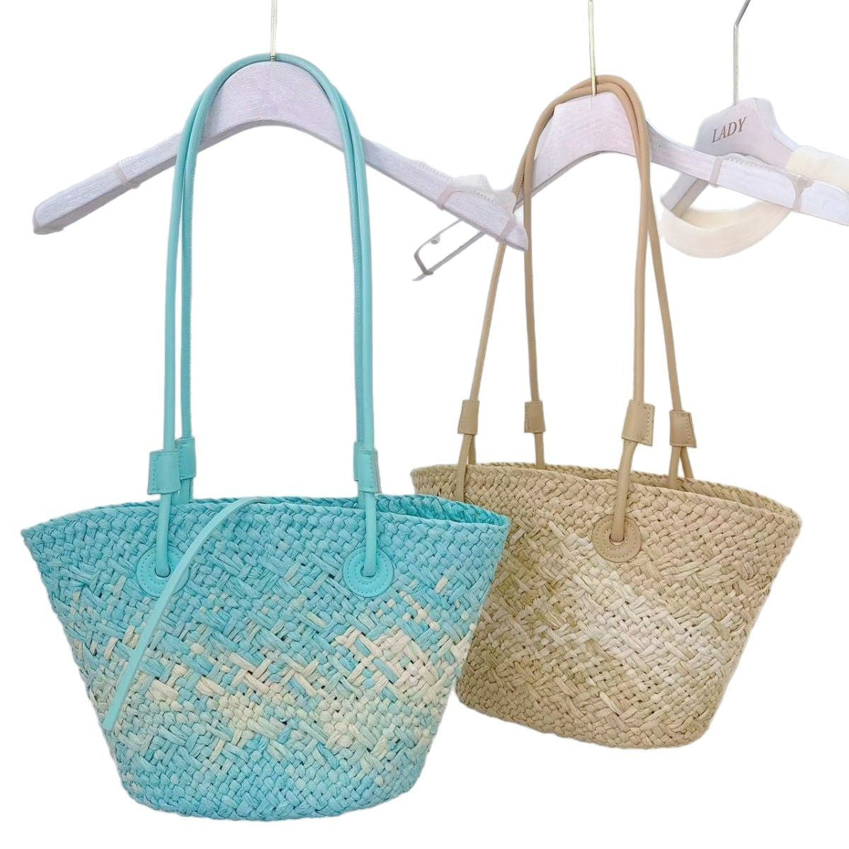 Retro Large Capacity Women's Shoulder Portable Straw-weaved Bag