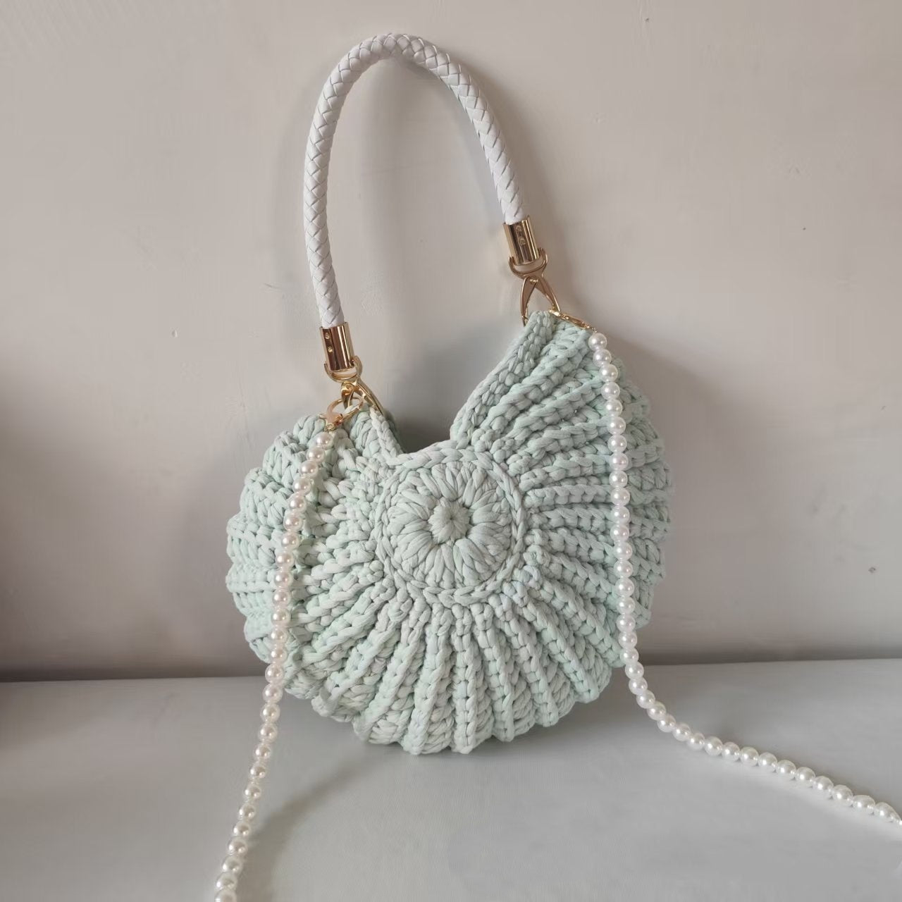 New Handmade Woven Pearl Chain Candy Color Fashion