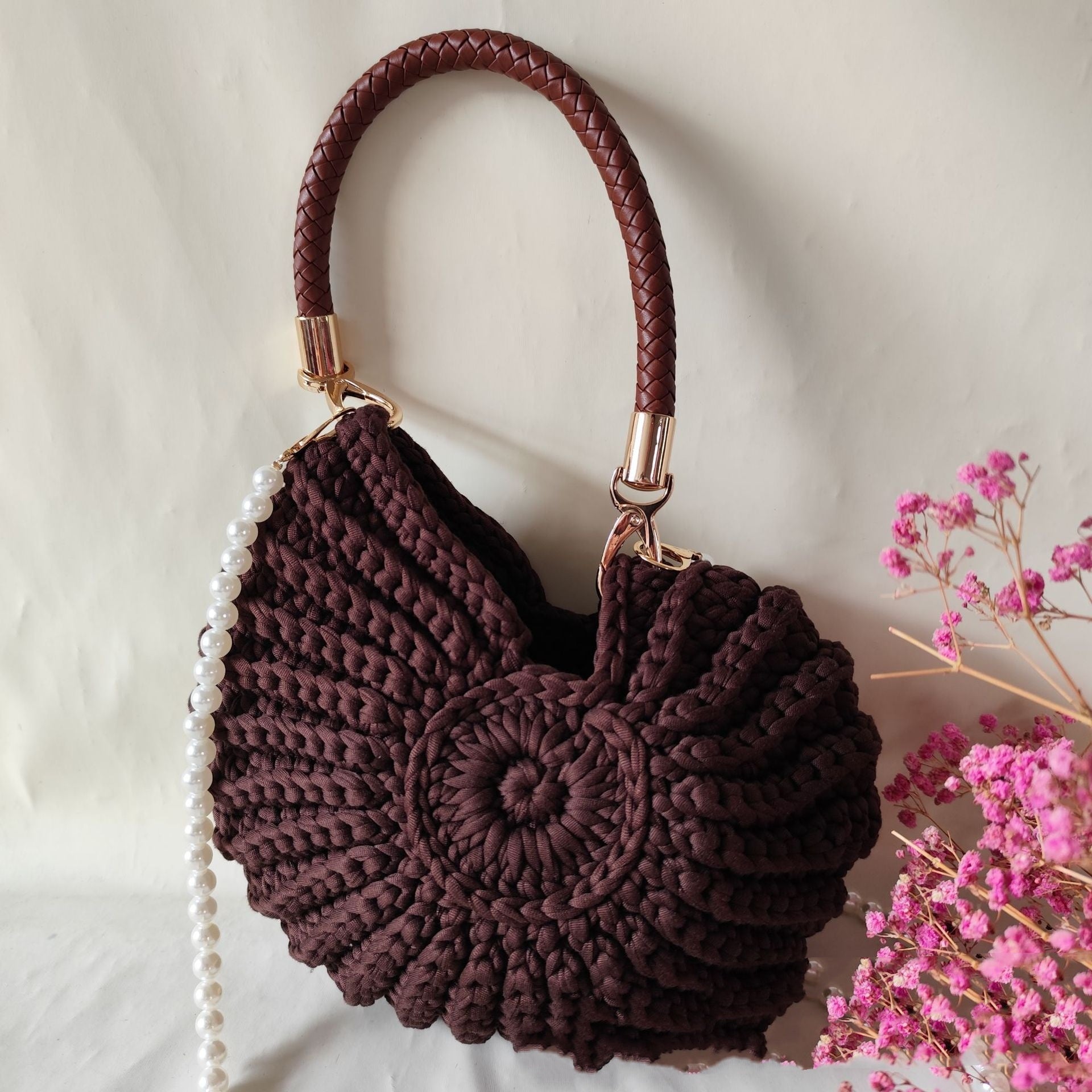 New Handmade Woven Pearl Chain Candy Color Fashion