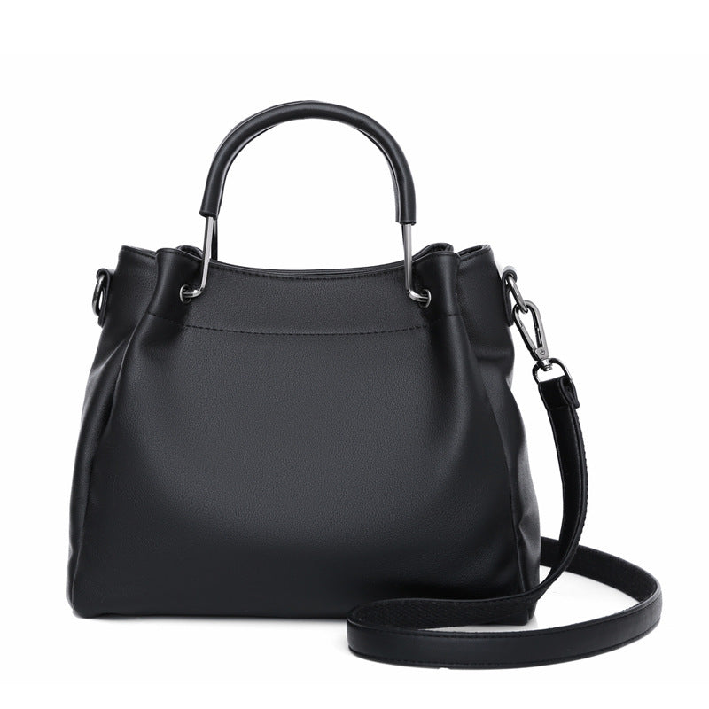 Leisure Soft Leather Bucket Bag Commuting To Work