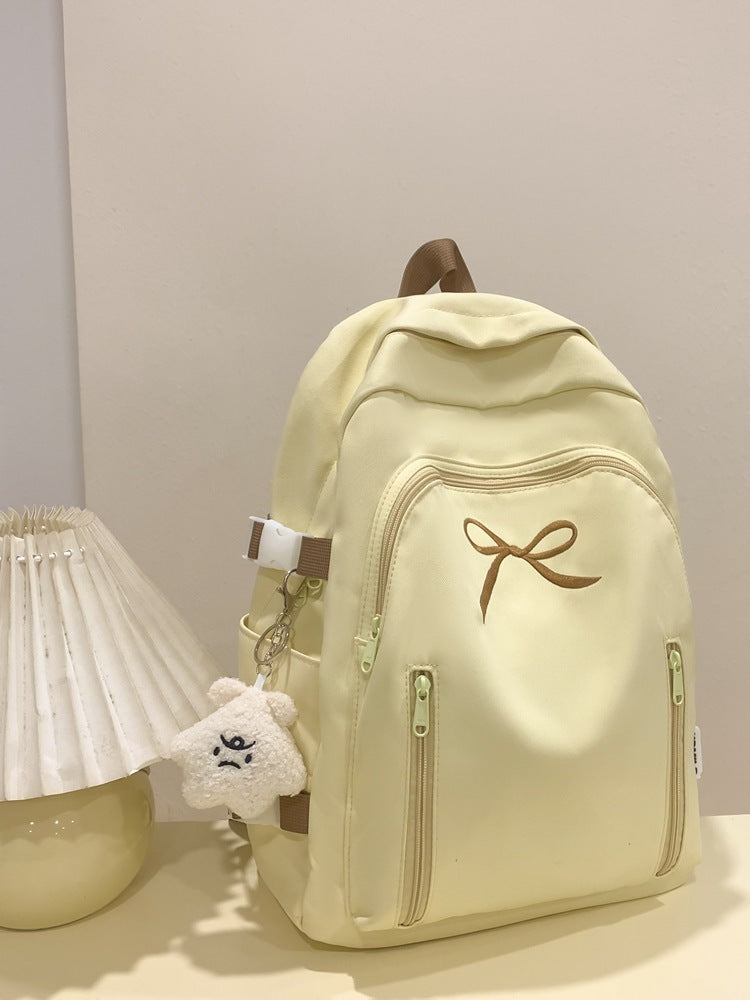 Large Capacity Girl Bow Backpack With College Style