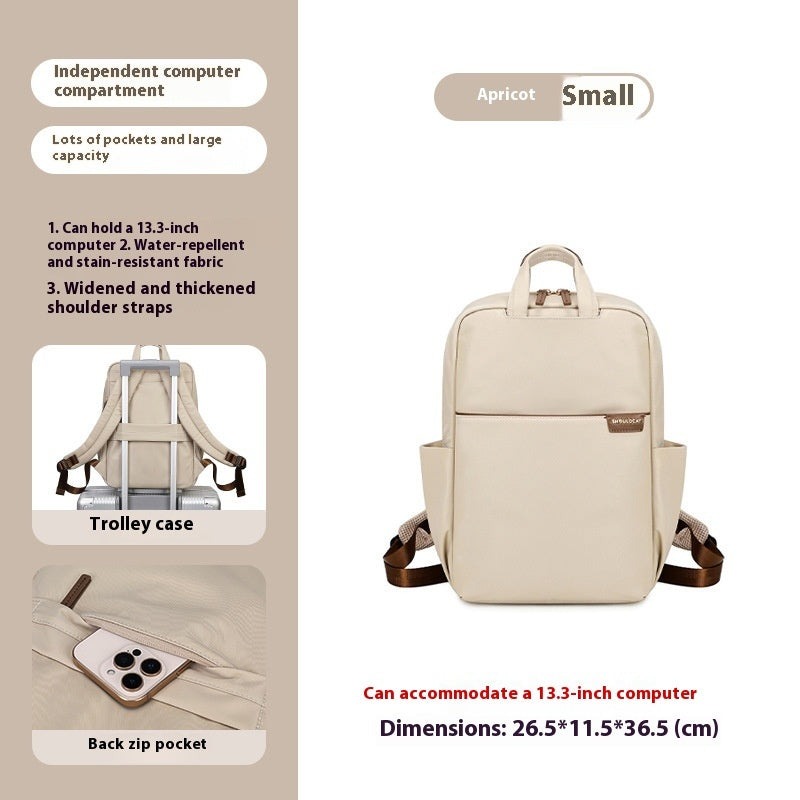 Simple Canvas Travel Large Capacity Women's Backpack