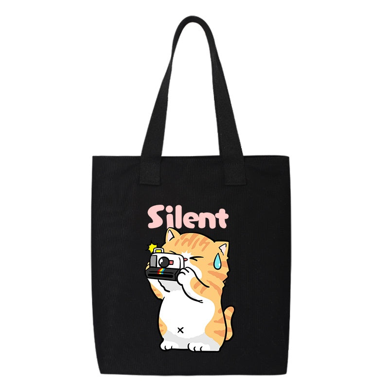 Shiba Inu Male And Female Shoulder Bag Canvas Large Capacity