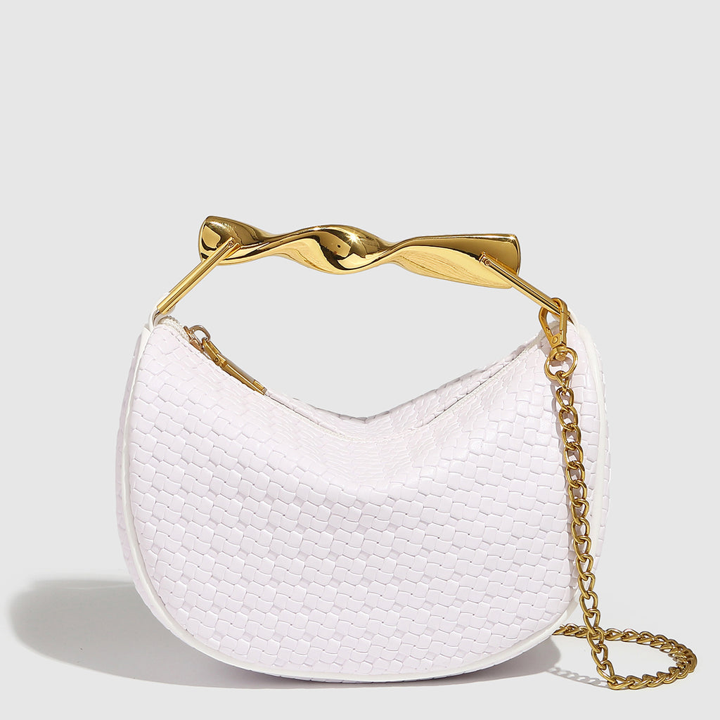 Straw Woven Dumpling Chain Shoulder Crossbody Bag Woven