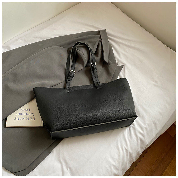 Solid Color Casual Portable Women's Commuter Tote