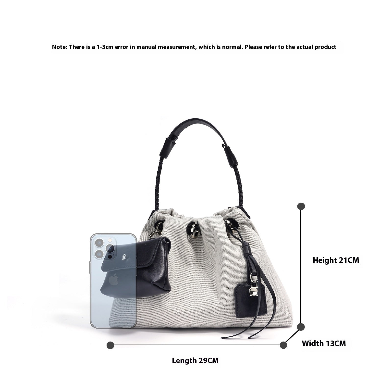 Large-capacity Crossbody Bag Lightweight Idle Style Genuine Leather Made Korean