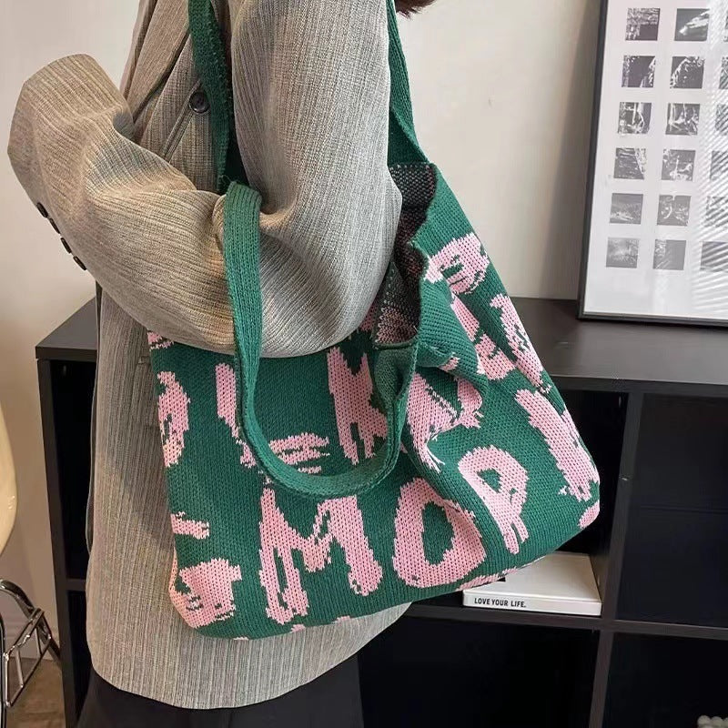 New Knitted Fashion Shoulder Bag Large Capacity
