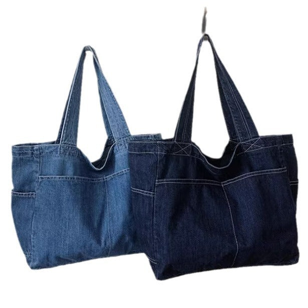 Denim Shoulder Bag Large Capacity Totes