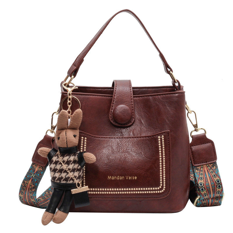 One-shoulder Crossbody Special-interest Design Portable Bucket Bag