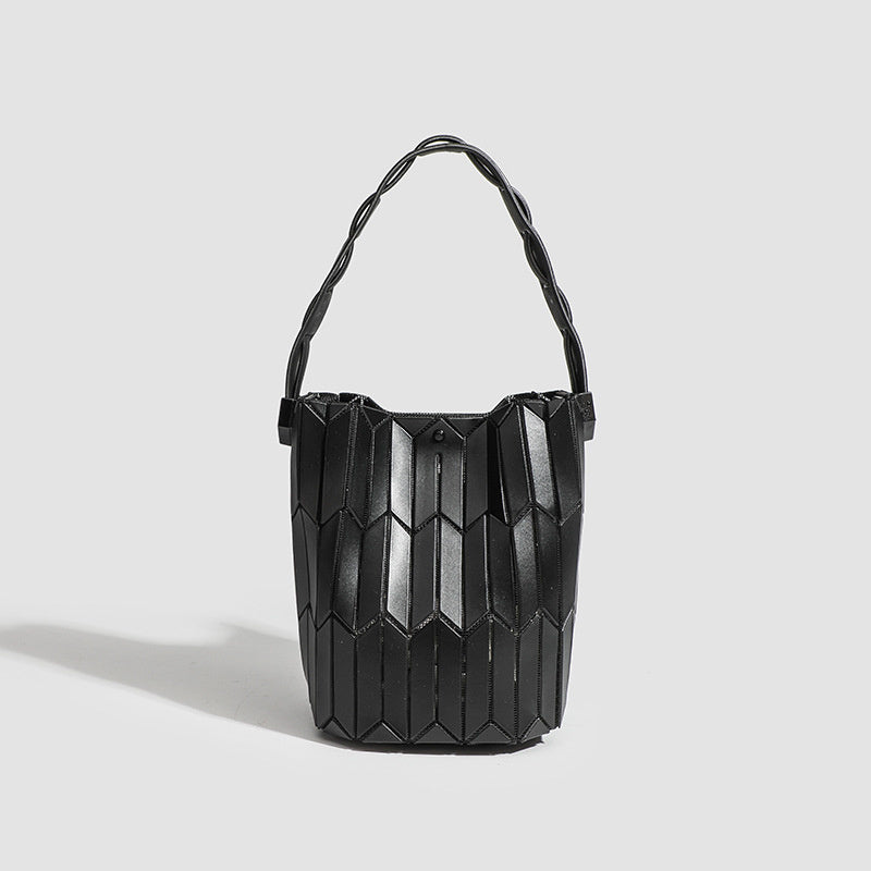 Geometric Rhombus Color Matching Shoulder Bag