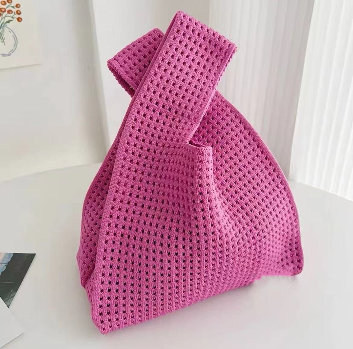 Simple Retro Hollow Knitted Handbag For Women