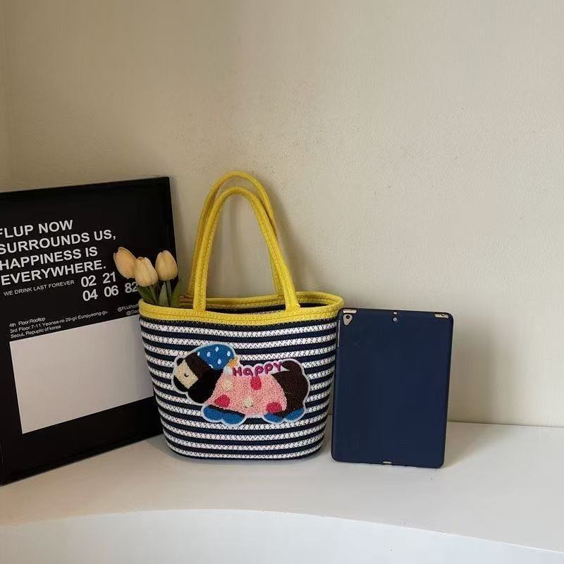 Sausage Dog Cute Dopamine Texture Woven Bag