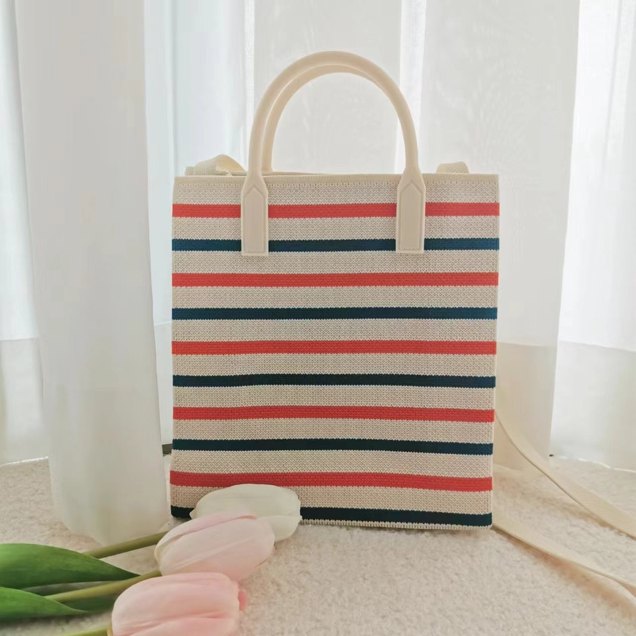 Women's Crossbody Small Cute And Lightweight Four Seasons Striped Handbag