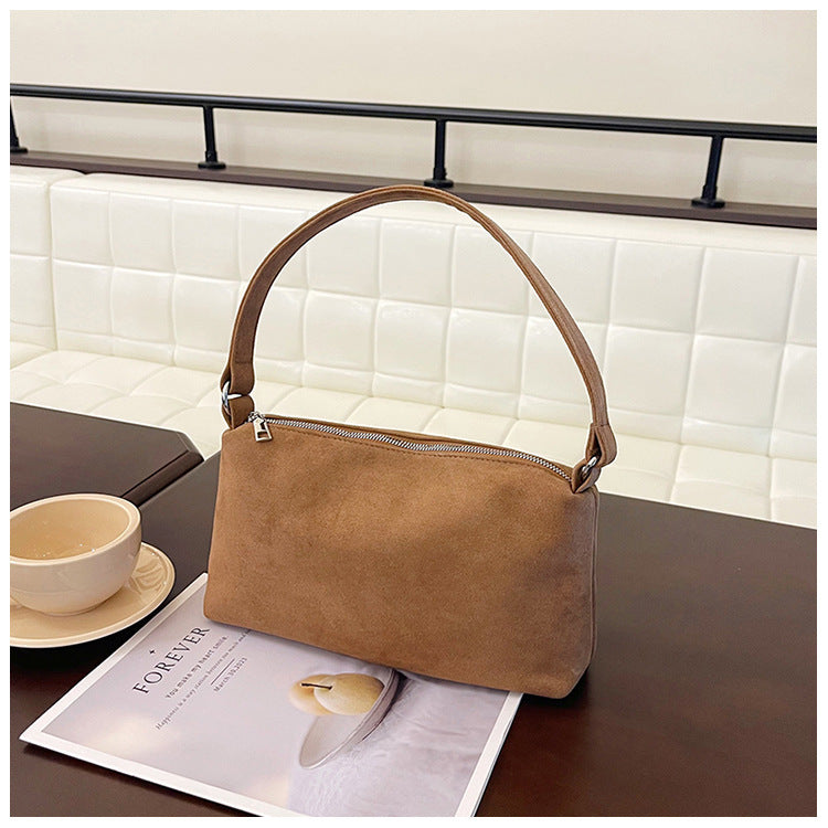 New High-grade Retro Small Square Suede Bag For Women