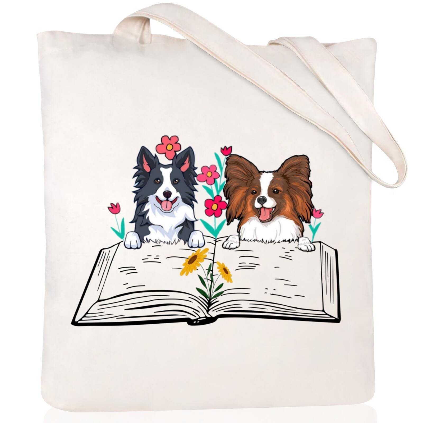 Cartoon Cat Printed Canvas Shoulder Bag Folding Hand Bag
