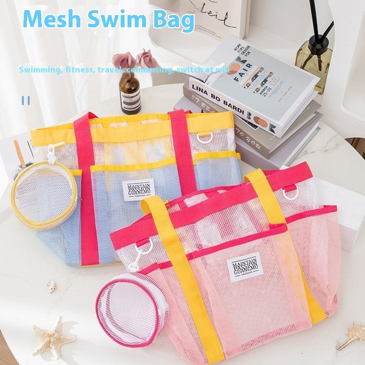 Mesh Cosmetic Large Capacity Bath Wash Beach Bag