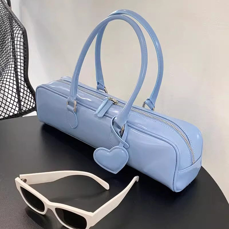 Love Baguette Cowhide High-grade Large Capacity Sweet Cool Hot Girl Handbag