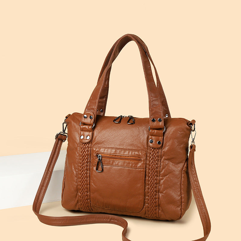 French Retro Motorcycle Shoulder Messenger Bag