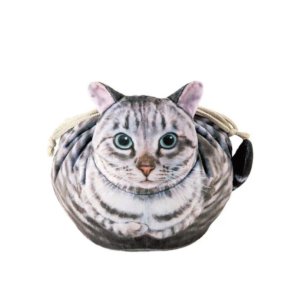 Creative Japanese Cat Printing Drawstring Storage Bag