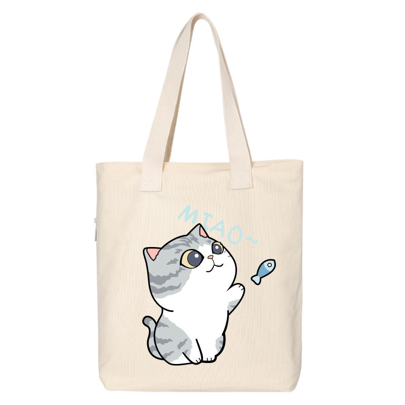 Shiba Inu Male And Female Shoulder Bag Canvas Large Capacity