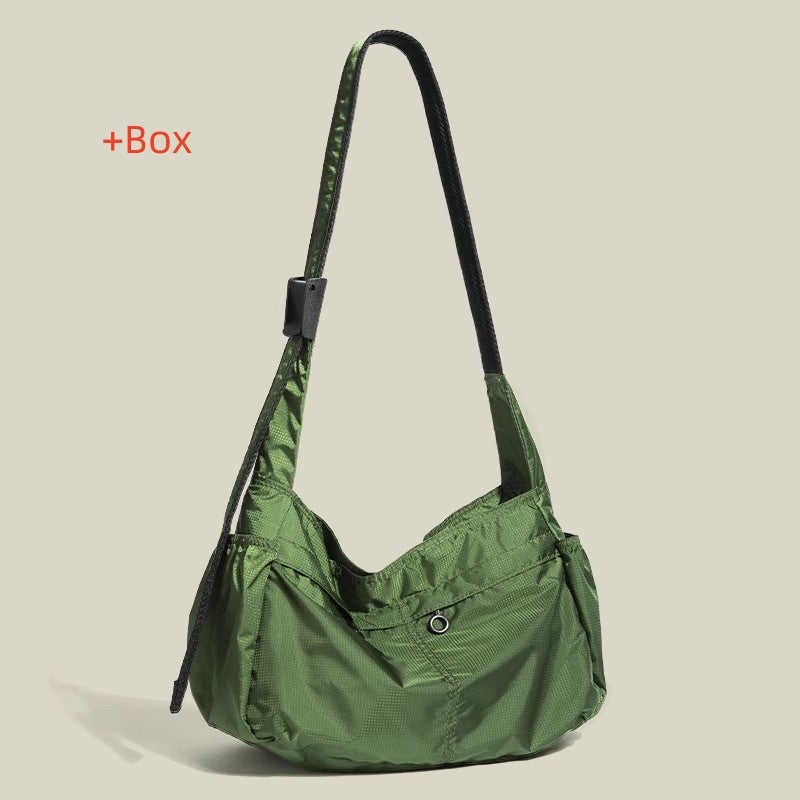 Large Capacity Casual Shoulder Nylon Waterproof Sports Style Messenger Bag