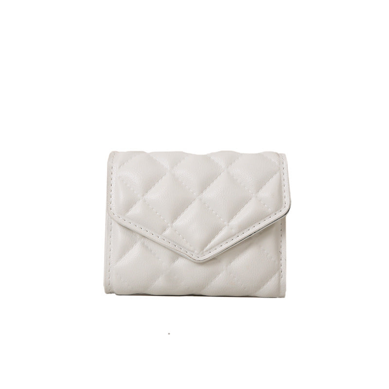 Multi-fold Wallet Casual Diamond Embroidery Thread Simple Large-capacity Wallet