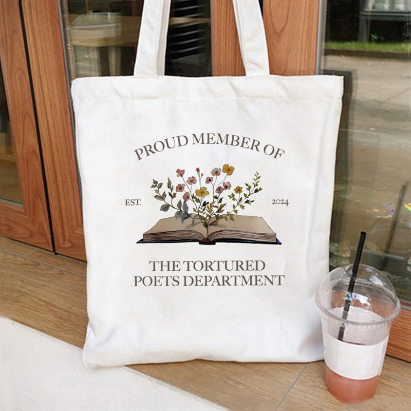 Creative All-match Printed Cute Portable Canvas Bag