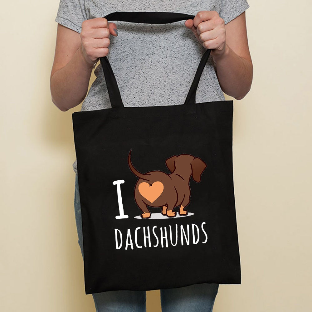 Sausage Cute Pet Dog Printed Canvas Bag