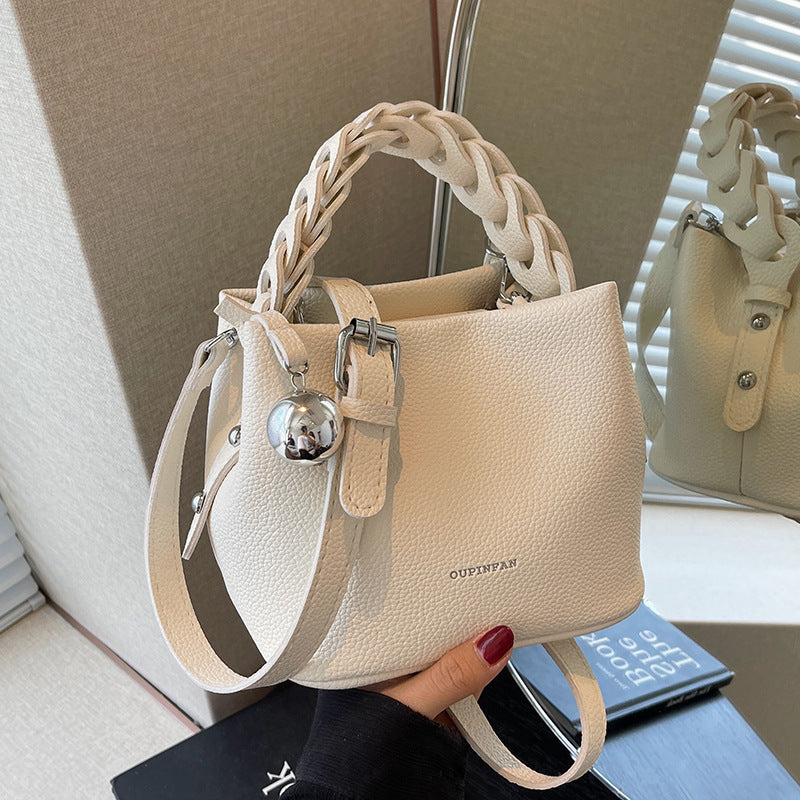One-shoulder Crossbody Design Portable Bucket Bag