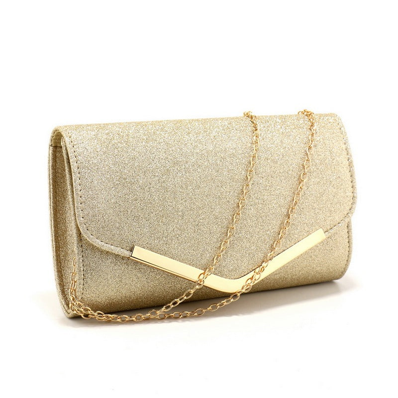 Frosted Sequins Light Luxury Dinner Bag High-grade Metal Decoration