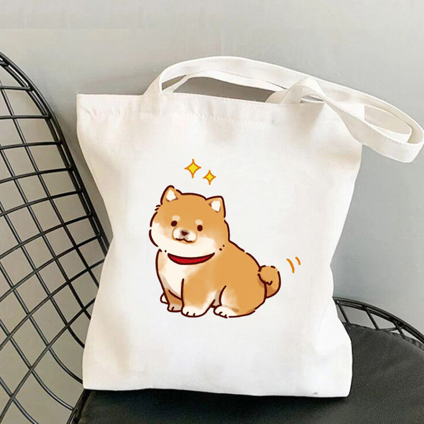 One-shoulder Animal Pattern Canvas Women's Bag