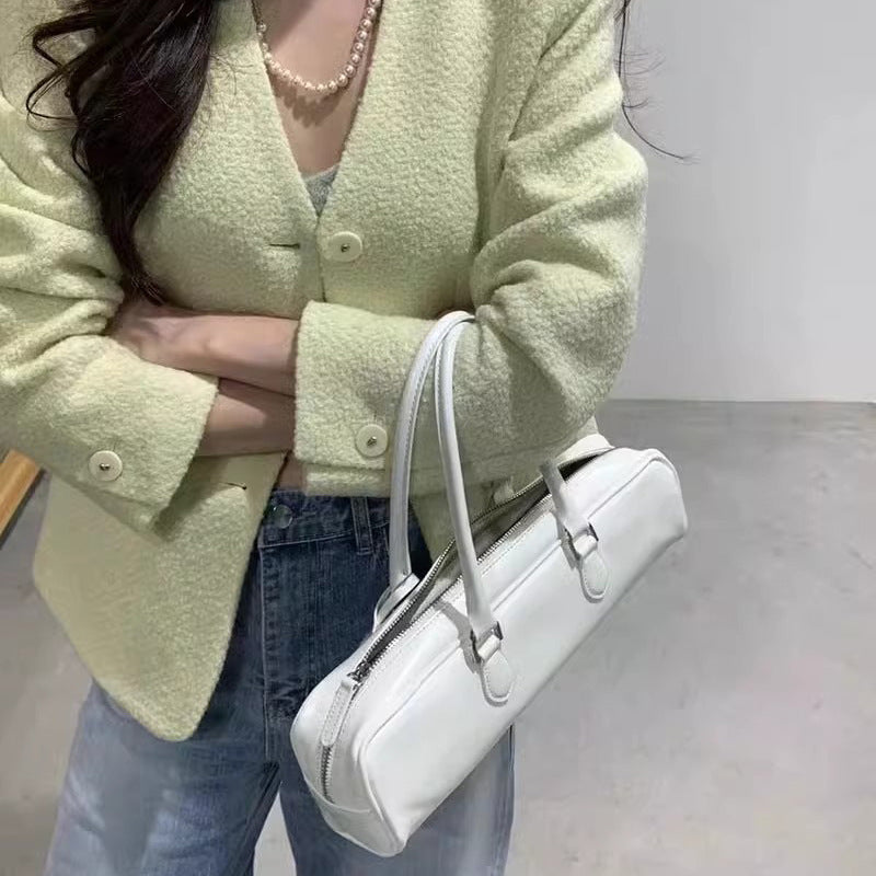 Love Baguette Cowhide High-grade Large Capacity Sweet Cool Hot Girl Handbag