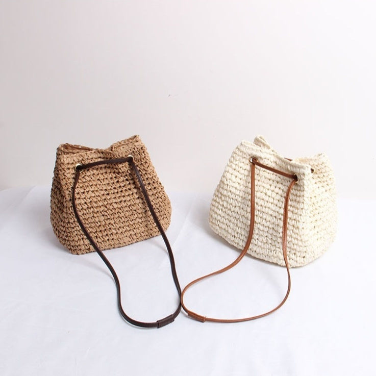 Simple Straw Shoulder Messenger Bag