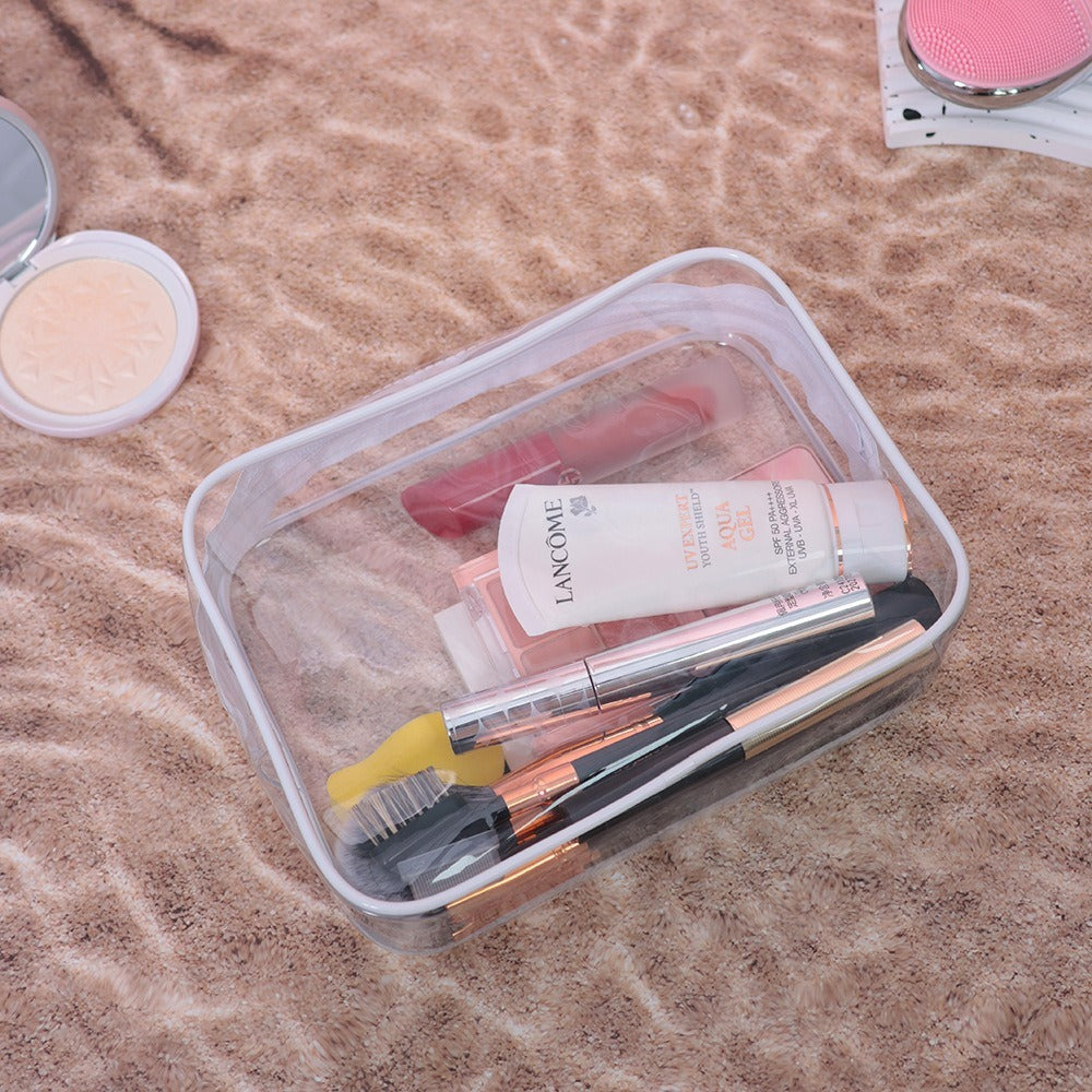 PVC Transparent Makeup Bag, Semi-transparent PVC Bag, Portable Storage Bag, Labubu Bag