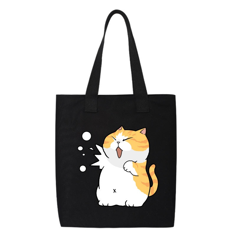 Shiba Inu Male And Female Shoulder Bag Canvas Large Capacity