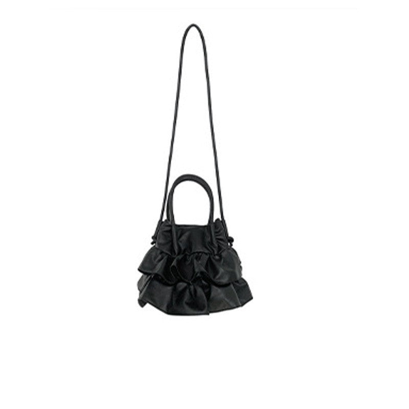 Ruffled Portable Simplicity Commute Leisure Shoulder Bag